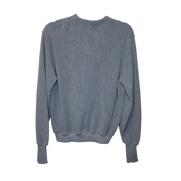 VTG Jantzen Men’s Gray Button-Up Cardigan Sweater SZ Medium Grandpacore Preppy - Picture 2 of 8